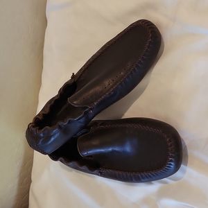 Bruno Magli Faina Brown Moccasin Driving Loaders Luxe Leather Size 11